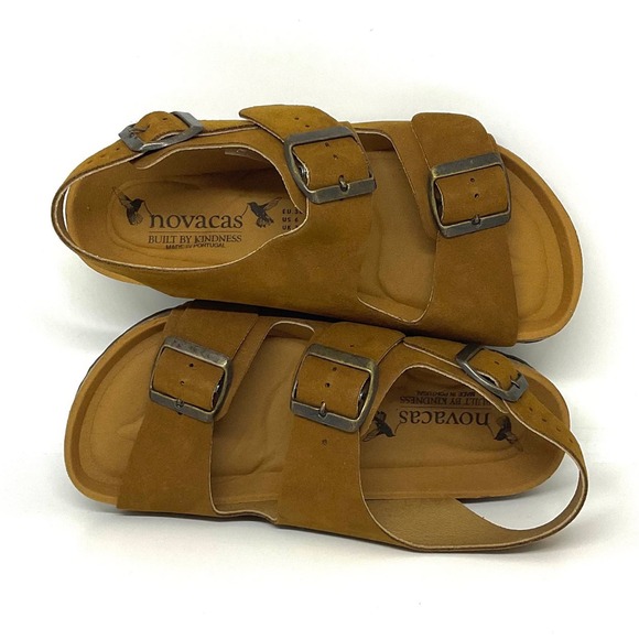 Novacas Women’s Vegan Sandals- Brown-Size U.S. 6 - Picture 2 of 5